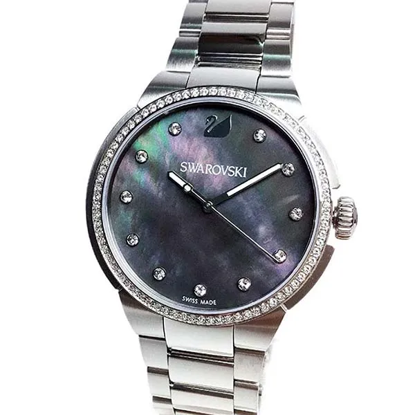 Đồng Hồ Nữ Swarovski City Grey Bracelet Watch 5205990 Màu Bạc