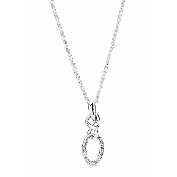 Dây Chuyền Pandora Knotted Heart Necklace 398078CZ-60 Màu Bạc - Trang sức - Vua Hàng Hiệu
