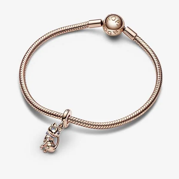 Hạt Vòng Charm Pandora Sparkling Pet Cat Dangle 782259C01 Màu Vàng Hồng C_QP - Trang sức - Vua Hàng Hiệu
