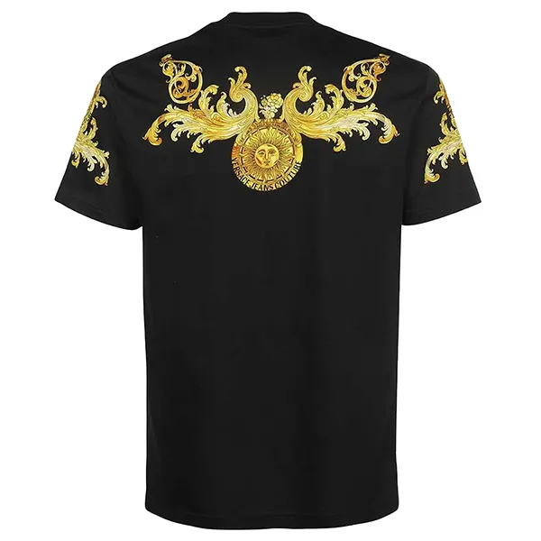 Áo Phông Nam Versace Jeans Couture Logo Tshirt B3GWA7S1 S0274 899 Màu Đen Họa Tiết Vàng Size M - Thời trang - Vua Hàng Hiệu