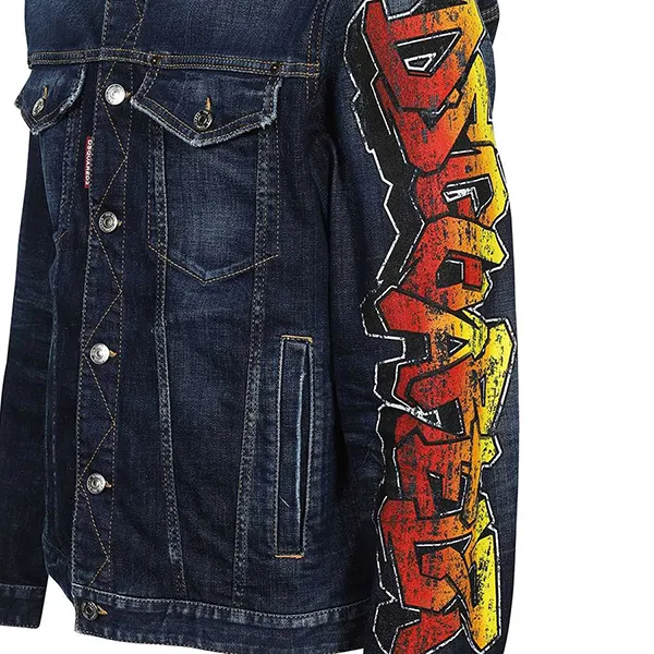 Áo Khoác Dsquared2 Wall Tag Over Jacket S74AM1227 S30342 Màu Xanh - Thời trang - Vua Hàng Hiệu