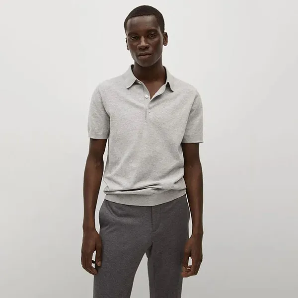Áo Polo Mango Man Men's Polo Shirt 17040994 Màu Xám Size S - Thời trang - Vua Hàng Hiệu