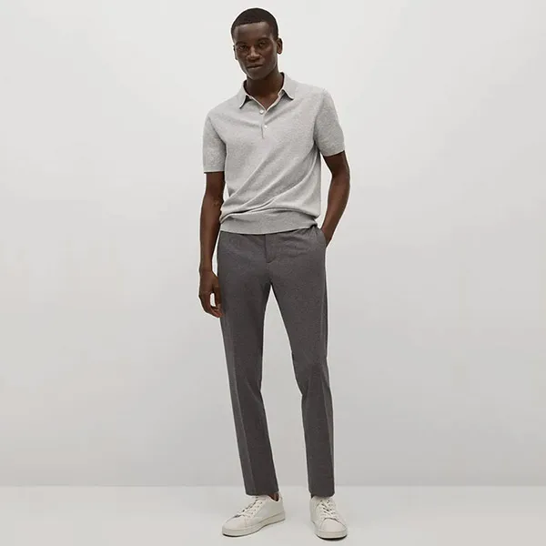 Áo Polo Mango Man Men's Polo Shirt 17040994 Màu Xám Size S - Thời trang - Vua Hàng Hiệu