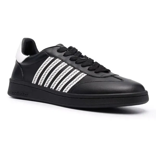 Giày Thể Thao Dsquared2 Side-Stripe Detail Low Top Sneakers Màu Đen - Giày - Vua Hàng Hiệu