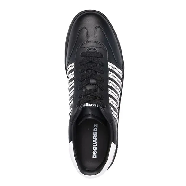 Giày Thể Thao Dsquared2 Side-Stripe Detail Low Top Sneakers Màu Đen - Giày - Vua Hàng Hiệu