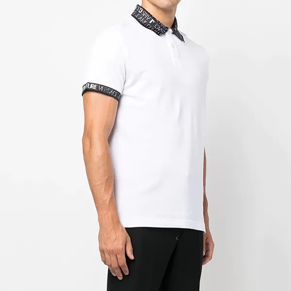 Áo Polo Versace Jeans Couture Logo 73GAGT07 CJ01T 003 Màu Trắng Size L