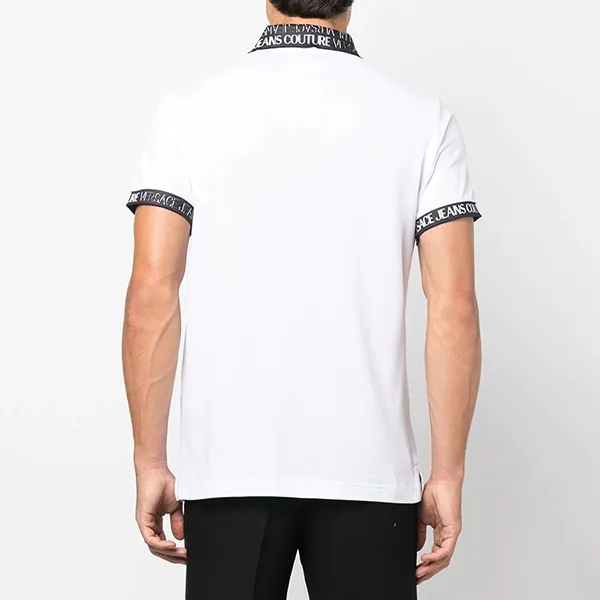 Áo Polo Versace Jeans Couture Logo 73GAGT07 CJ01T 003 Màu Trắng Size L