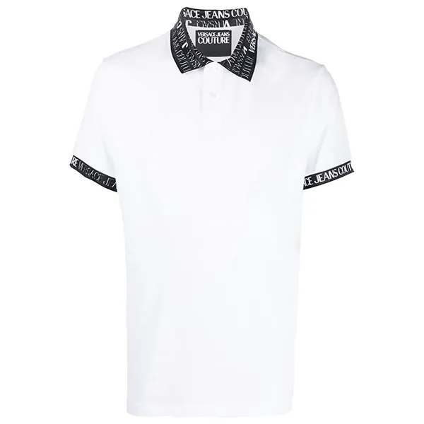 Áo Polo Versace Jeans Couture Logo 73GAGT07 CJ01T 003 Màu Trắng Size L
