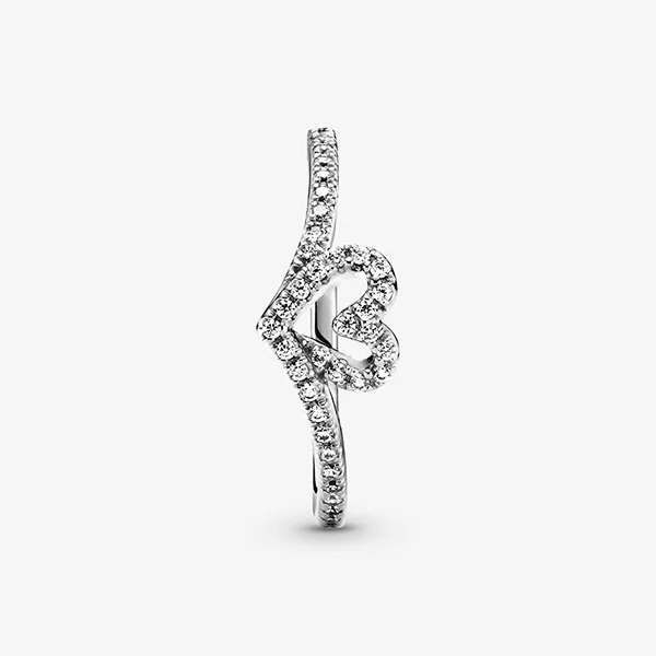 Nhẫn Nữ Pandora Bague Cœur Vœu Scintillant 199302C01 Màu Bạc Size 52 - Trang sức - Vua Hàng Hiệu
