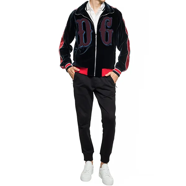 Áo Polo Nam Dolce & Gabbana D&G Logo-Embroidered G8LB0Z G7TWE W0800 Màu Trắng