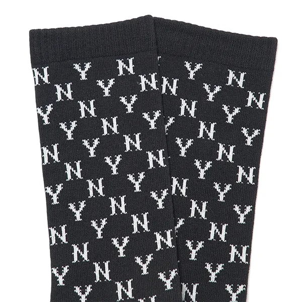 Tất MLB Monogram New York Yankees 3ASOLM12N-50BKS Màu Đen