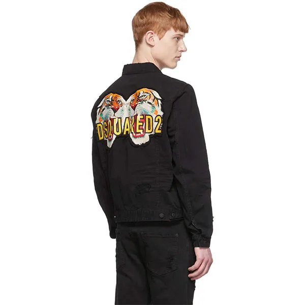 Áo Khoác Bò Dsquared2 Black Dan Denim Jacket Màu Đen