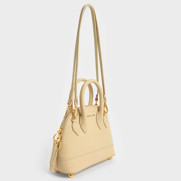 Túi Xách Nữ Charles & Keith CNK Harmonee Bowling Bag - Beige 30151151 Màu Be