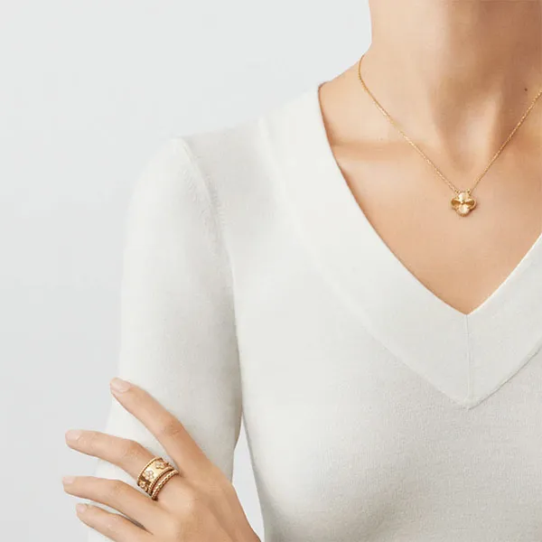 Dây Chuyền Jewery Luxury Alhambra Fine Gold 18k Yellow Gold Màu Vàng Gold - Trang sức - Vua Hàng Hiệu