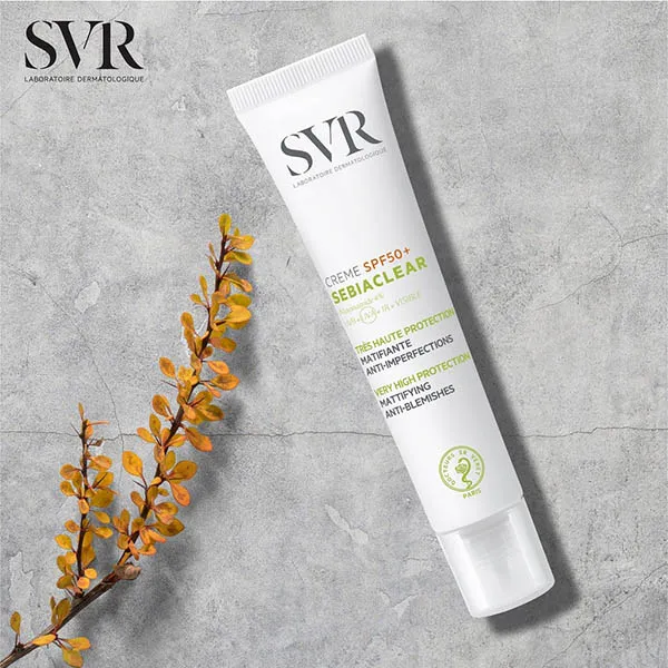 Kem Chống Nắng SVR Sebiaclear Crème SPF50+ 40ml Hỗ Trợ Giảm Mụn (Mẫu Mới)