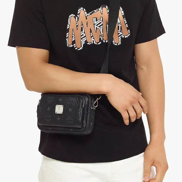 Túi Đeo Chéo MCM Aren Crossbody In Visetos MMRAAKC03BK001 Màu Đen