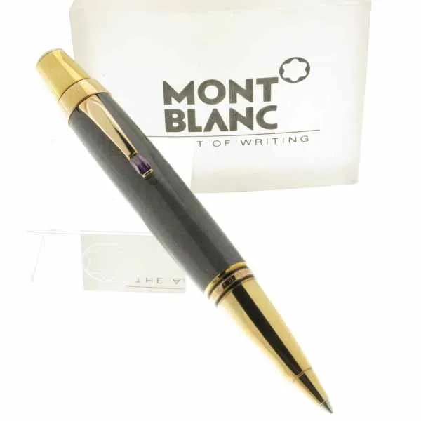 Bút Bi MontBlanc Boheme Piroutte Lilas Ballpoint Pen 103797 Màu Than Phối Vàng - Bút viết - Vua Hàng Hiệu