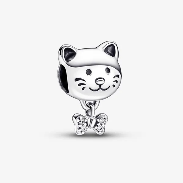 Hạt Vòng Charm Pandora Pet Cat & Bow 792255C01 Màu Bạc - Trang sức - Vua Hàng Hiệu