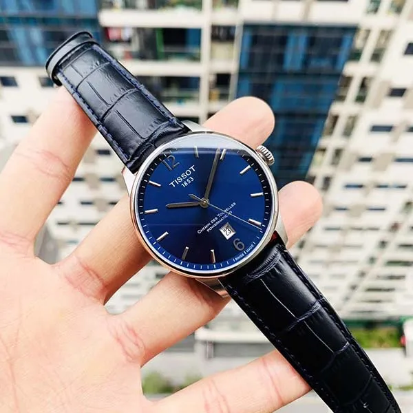 Đồng Hồ Nam Tissot Chemin Des Tourelles Powermatic 80 T099.407.16.047.00 42mm Màu Bạc Xanh