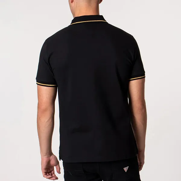 Áo Polo Versace Jeans Couture Vemblem Thick Foil 73GAGT01 CJ01T G89 Màu Đen Size M
