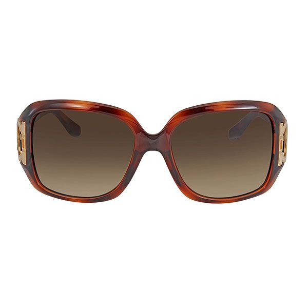 Kính Mát Salvatore Ferragamo Rectangular Ladies Sunglasses SF666S Màu Nâu Gradient - 1
