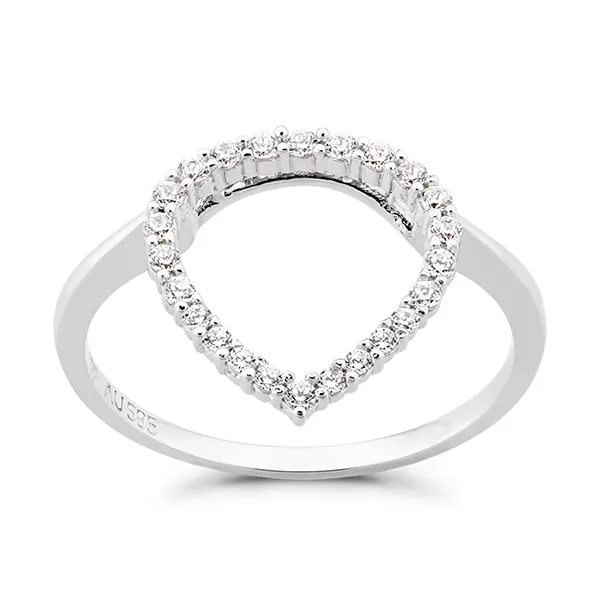 Nhẫn Huy Thanh Jewelry NDINO 223 - 14K - Đá Cubic Zirconia Màu Vàng Hồng/Bạc - Trang sức - Vua Hàng Hiệu