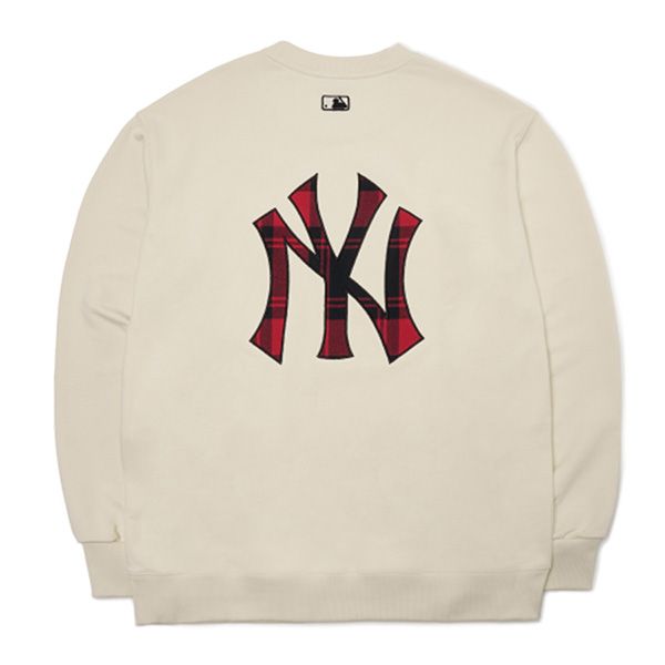 Áo Nỉ Sweater MLB Big Logo Overfit Sweatshirt New York Yankees 3AMTC0114-50CRS Màu Kem - 4