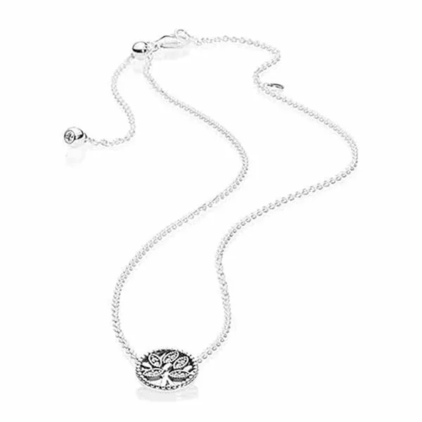 Dây Chuyền Pandora Moments Mặt Cây Gia Đình Đính Đá Cubic Zirconia Trong Suốt 397780CZ Màu Bạc - Trang sức - Vua Hàng Hiệu