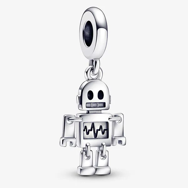 Hạt Vòng Charm Pandora Bestie Bot Robot Dangle 792250C01 Màu Bạc - Trang sức - Vua Hàng Hiệu