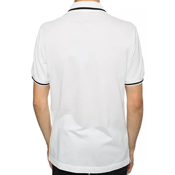 Áo Polo Nam Dolce & Gabbana D&G Logo-Embroidered G8LB0Z G7TWE W0800 Màu Trắng