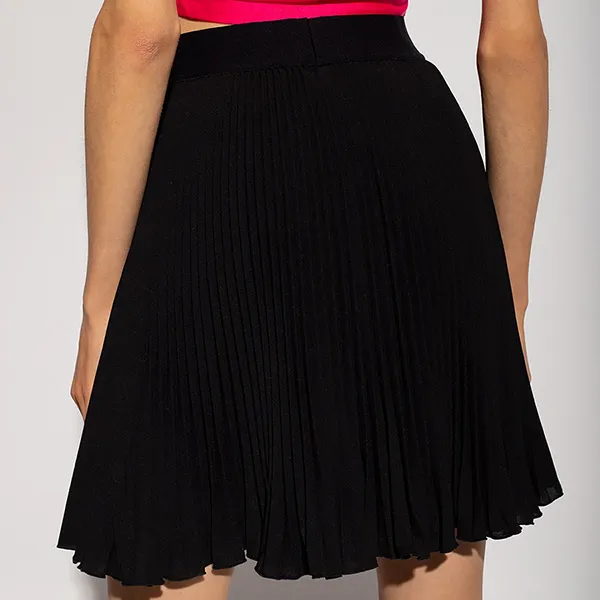 Chân Váy Versace Jeans Couture Pleated Skirt 72HAE811 N0101 899 Màu Đen