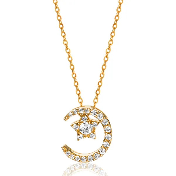 Dây Chuyền Huy Thanh Jewelry DCMAMD 66 - 14K - Đá Cubic Zirconia Màu Vàng Gold