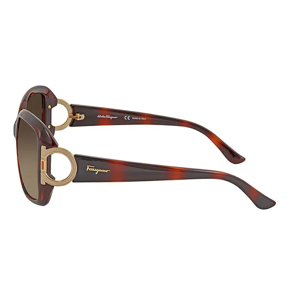 Kính Mát Salvatore Ferragamo Rectangular Ladies Sunglasses SF666S Màu Nâu Gradient
