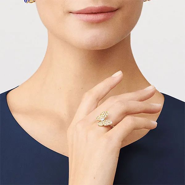Nhẫn Jewery Luxury Socrate Ring 1 Flower Diamond 18k Yellow Gold Màu Vàng Gold - Trang sức - Vua Hàng Hiệu
