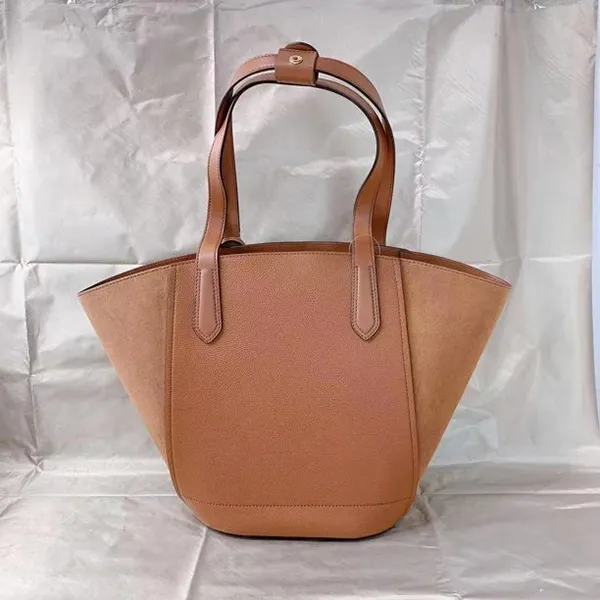 Túi Tote Michael Kors MK 35F1GPAT3S Portia Small Bucket Bag In Luggage Màu Nâu - Túi xách - Vua Hàng Hiệu