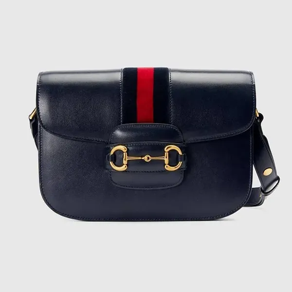 Túi Đeo Vai Gucci 1955 Horsebit Shoulder Bag 602204OYALG8497 Màu Xanh Navy - Túi xách - Vua Hàng Hiệu