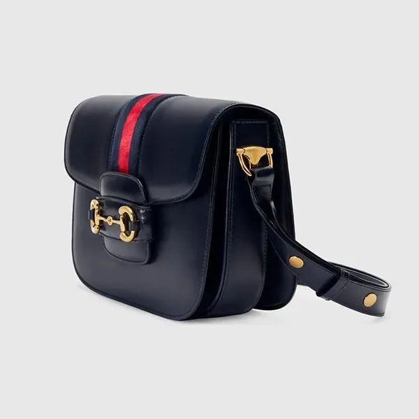 Túi Đeo Vai Gucci 1955 Horsebit Shoulder Bag 602204OYALG8497 Màu Xanh Navy - Túi xách - Vua Hàng Hiệu