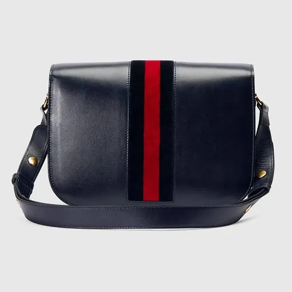 Túi Đeo Vai Gucci 1955 Horsebit Shoulder Bag 602204OYALG8497 Màu Xanh Navy - Túi xách - Vua Hàng Hiệu