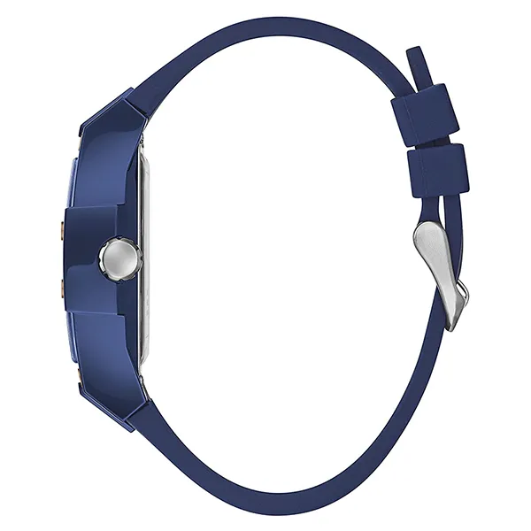 Đồng Hồ Nam Guess Silicone Multifunction Watch 43mm GW0203G7 Màu Xanh Đậm