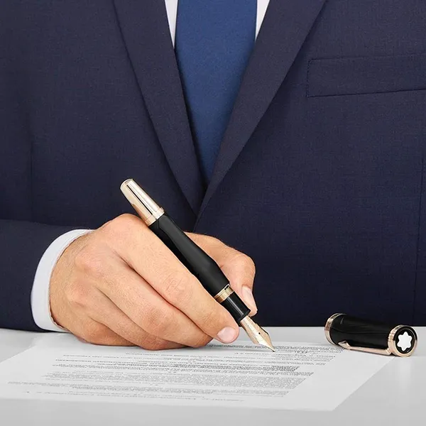 Bút Máy Montblanc Unisex 117851 Writers Ediction Màu Đen Vàng