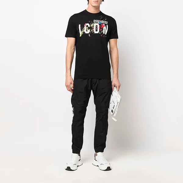Áo Thun Nam Dsquared2 Splatter Icon Cool T Shirt Màu Đen - Thời trang - Vua Hàng Hiệu