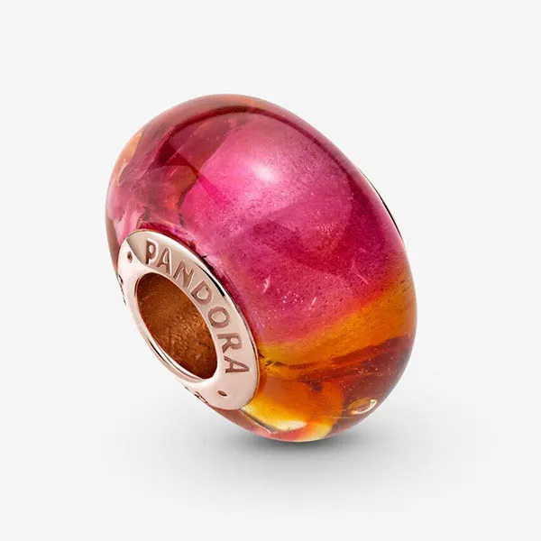 Hạt Vòng Charm Pandora Glittering Sunset Murano Glass 789440C00 Màu Hồng Cam - Trang sức - Vua Hàng Hiệu