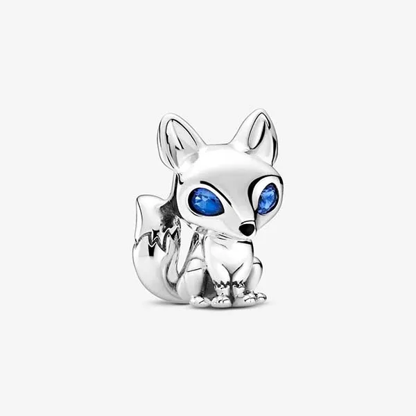 Hạt Vòng Charm Pandora Blue-Eyed Fox 799096C01 Màu Bạc Xanh - Trang sức - Vua Hàng Hiệu