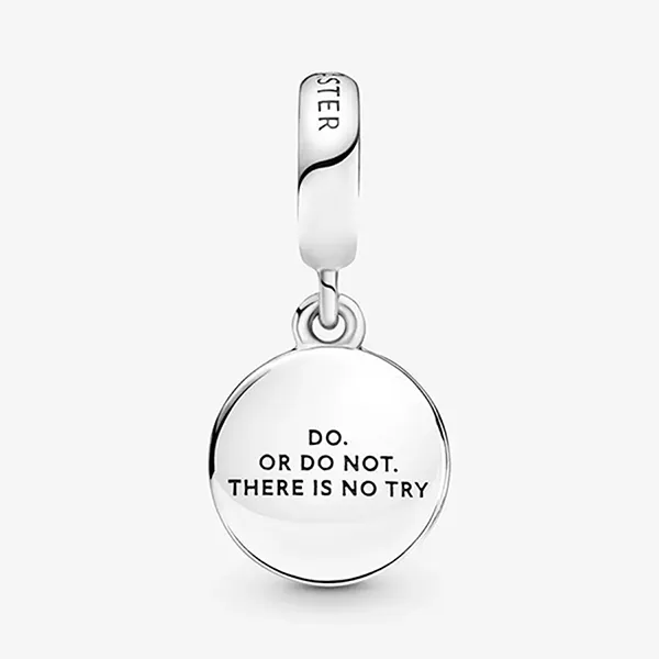 Hạt Vòng Charm Pandora Star Wars Yoda Dangle 799501C01 Màu Bạc Xanh