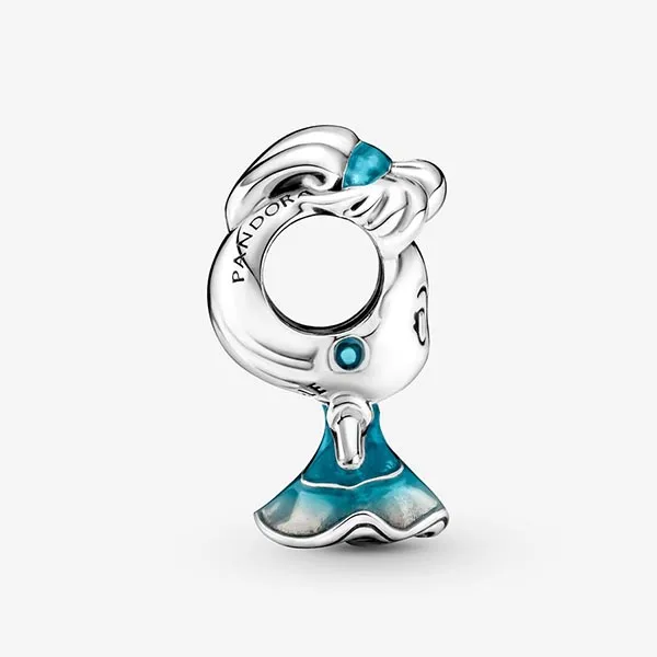 Hạt Vòng Charm Pandora Disney Cinderella 799509C01 Màu Bạc Xanh - Trang sức - Vua Hàng Hiệu