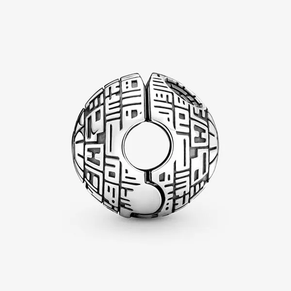 Hạt Vòng Charm Pandora Star Wars Death Star Clip 799513C00 Màu Bạc