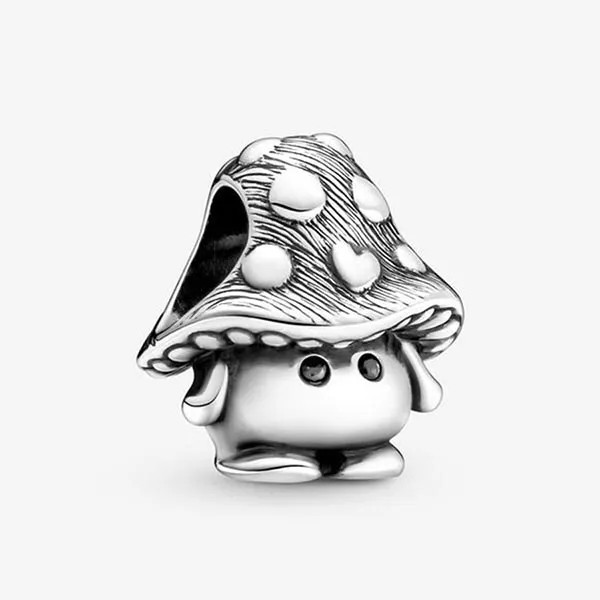 Hạt Vòng Charm Pandora Cute Mushroom 799528C01 Màu Bạc