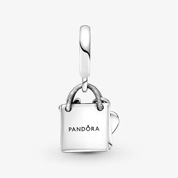 Hạt Vòng Charm Pandora Shopping Bag Dangle 799536C00 Màu Bạc