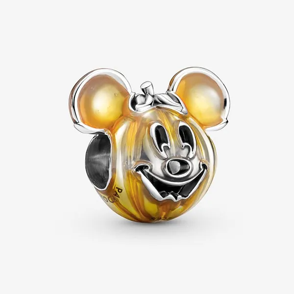 Hạt Vòng Charm Pandora Disney Mickey Mouse Pumpkin 799599C01 Màu Vàng Bạc