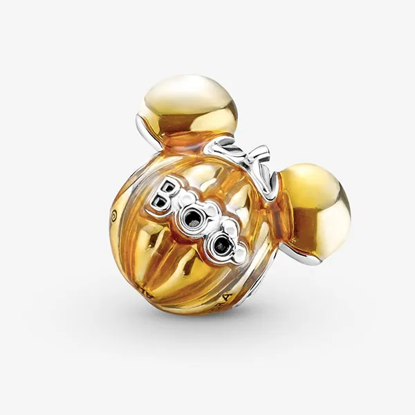 Hạt Vòng Charm Pandora Disney Mickey Mouse Pumpkin 799599C01 Màu Vàng Bạc